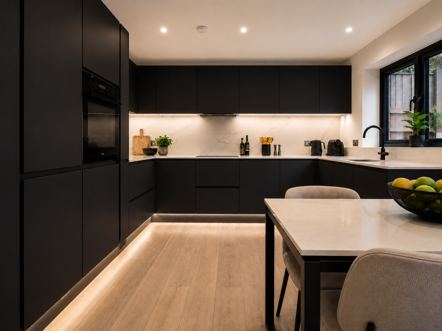 Navy — Handleless Line kitchen in Black