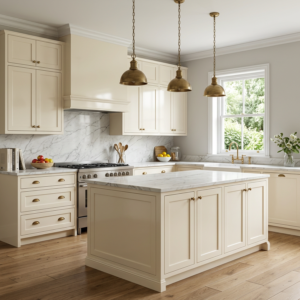 Monolith — Walnut Line kitchen in Bone Ivory