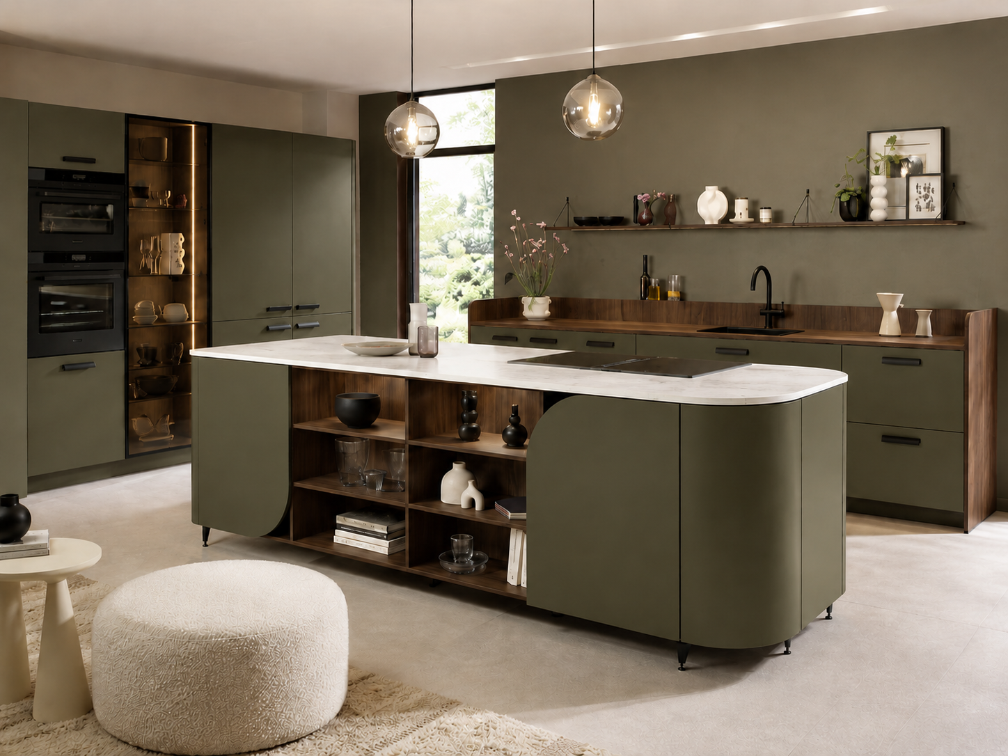 Oxblood — Salon Kitchen kitchen in Olive