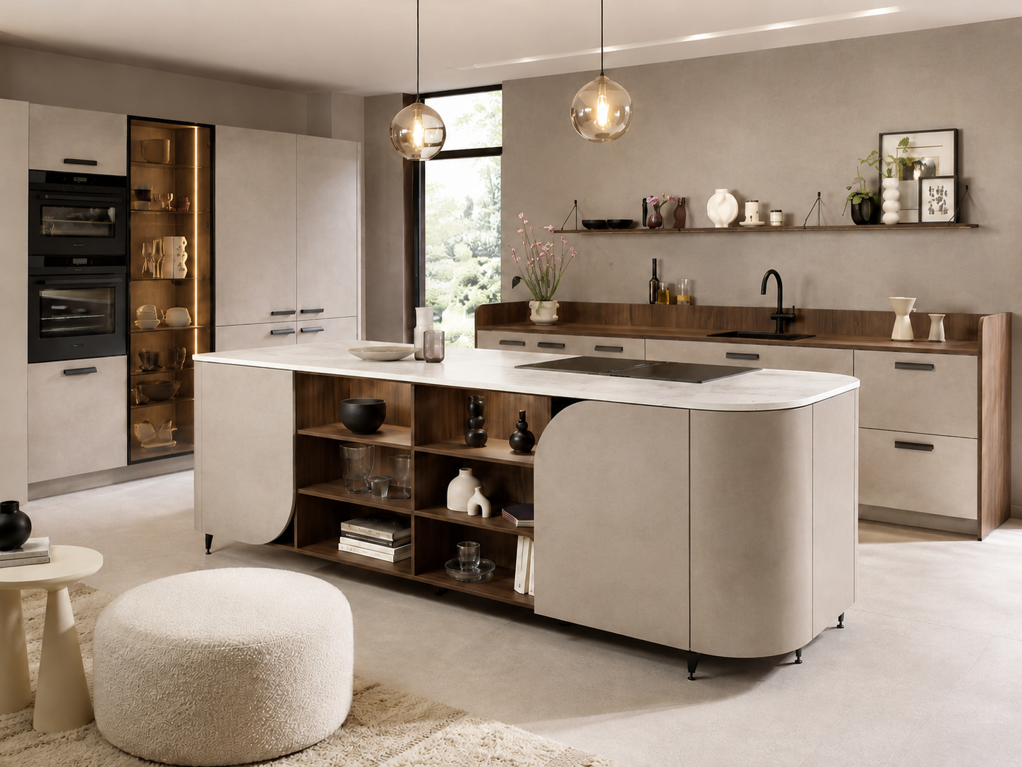 Oxblood — Salon Kitchen kitchen in Warm Stone